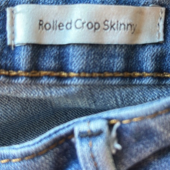 Jessica Simpson rolled crop skinny blue jeans, size 14/32 - Picture 13 of 15